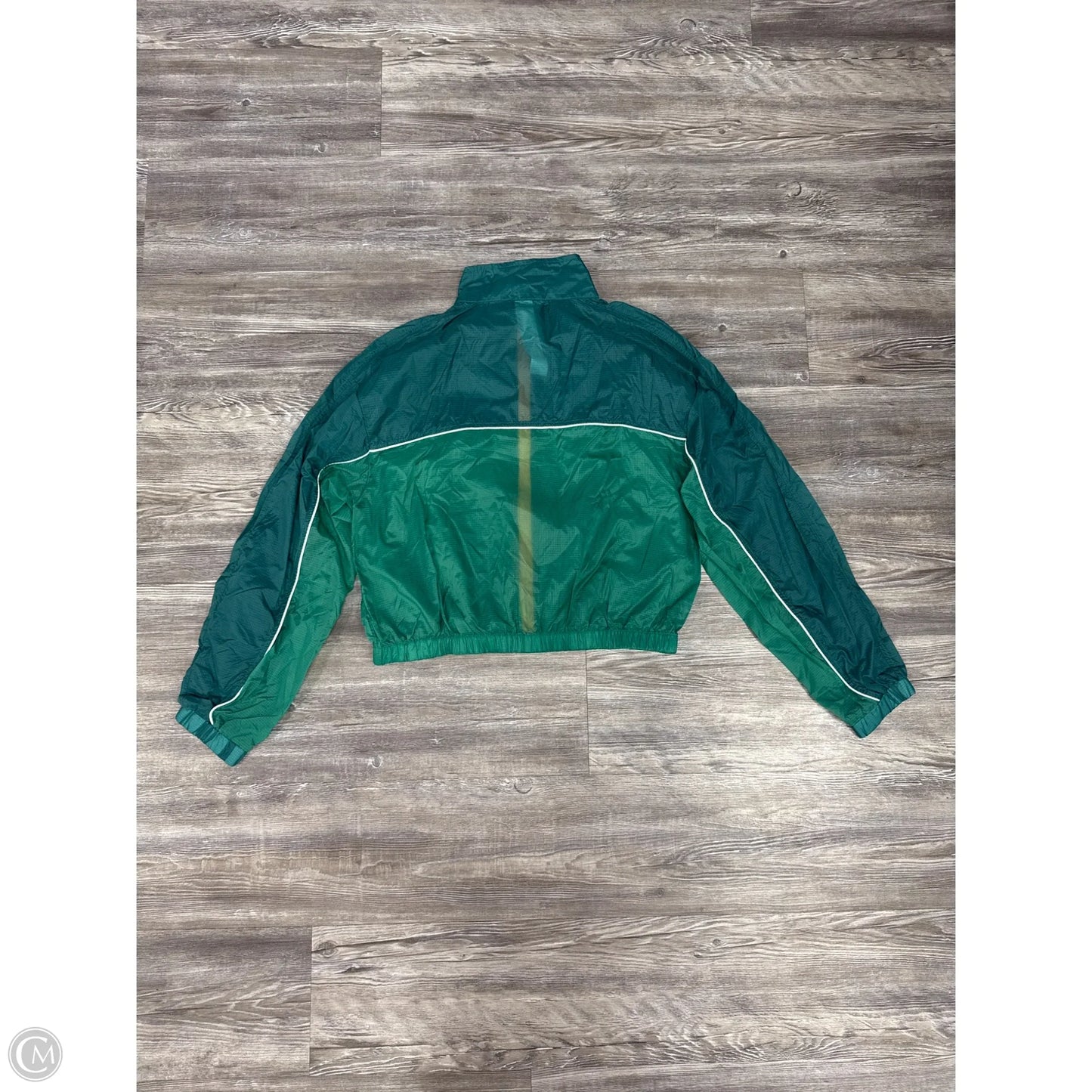 Athletic Jacket By Fabletics In Green & Yellow, Size: S