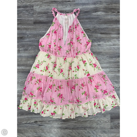 Dress Casual Short By Anthropologie In Pink & Tan, Size: S