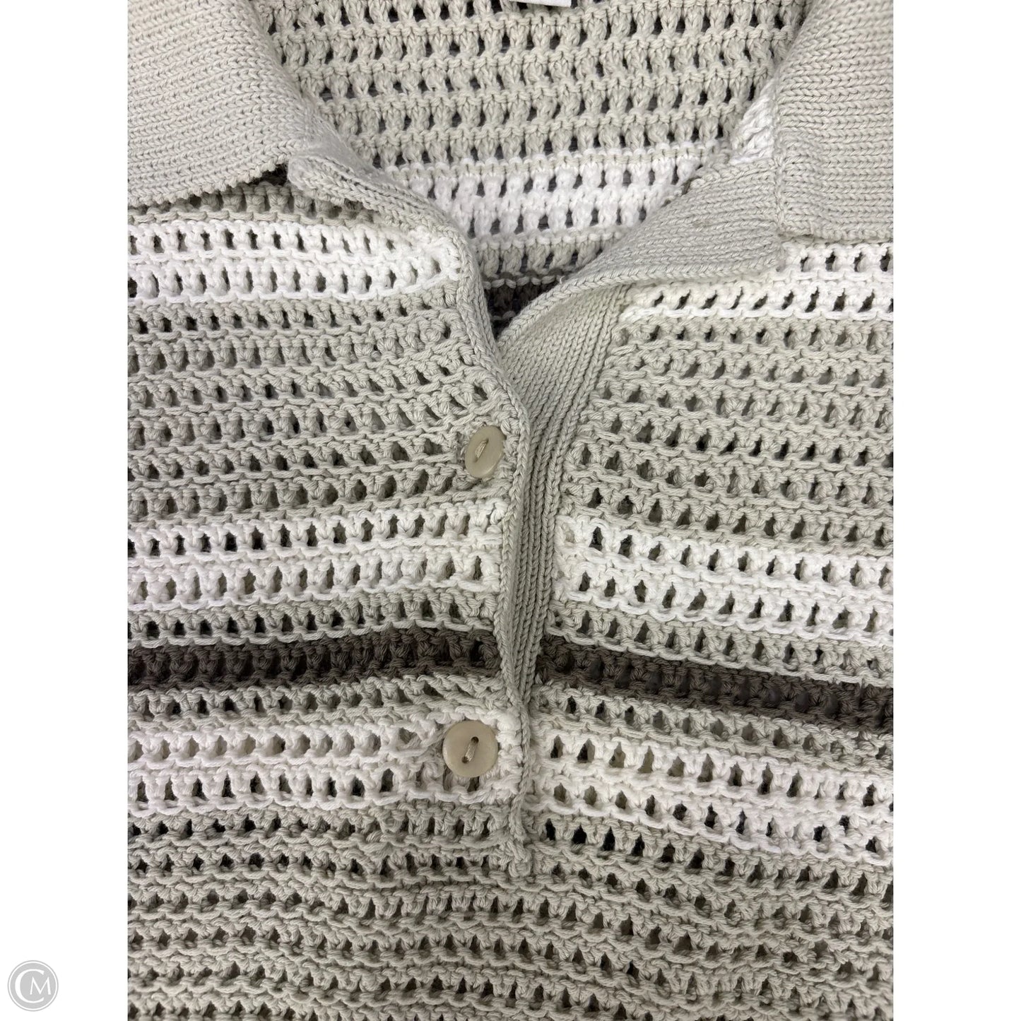 Sweater By Vince In Green & Tan, Size: L