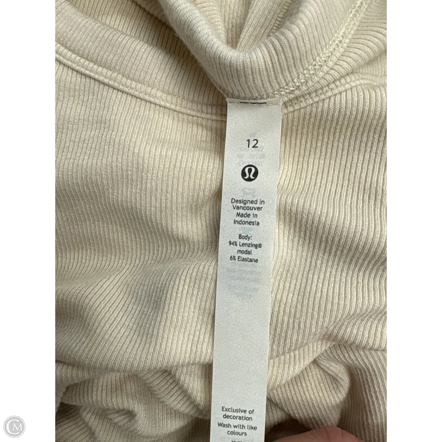 Athletic Tank Top By Lululemon In Tan, Size: 12