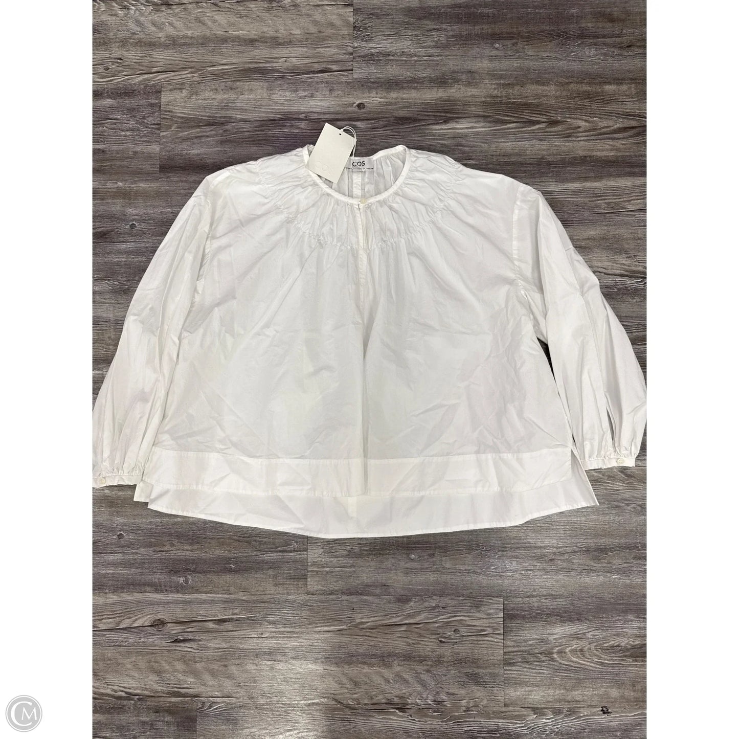 Top Long Sleeve By Cos In White, Size: S