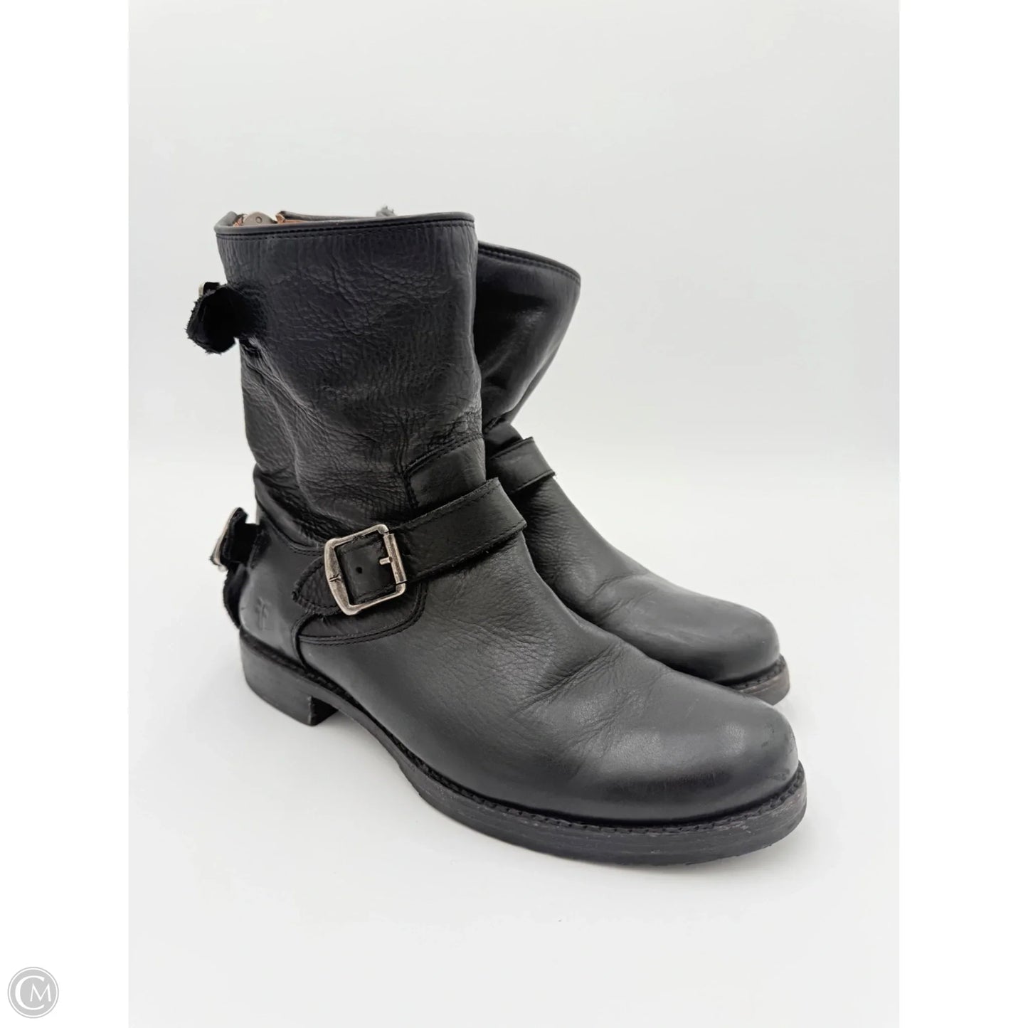 Boots Designer By Frye In Black, Size: 8.5