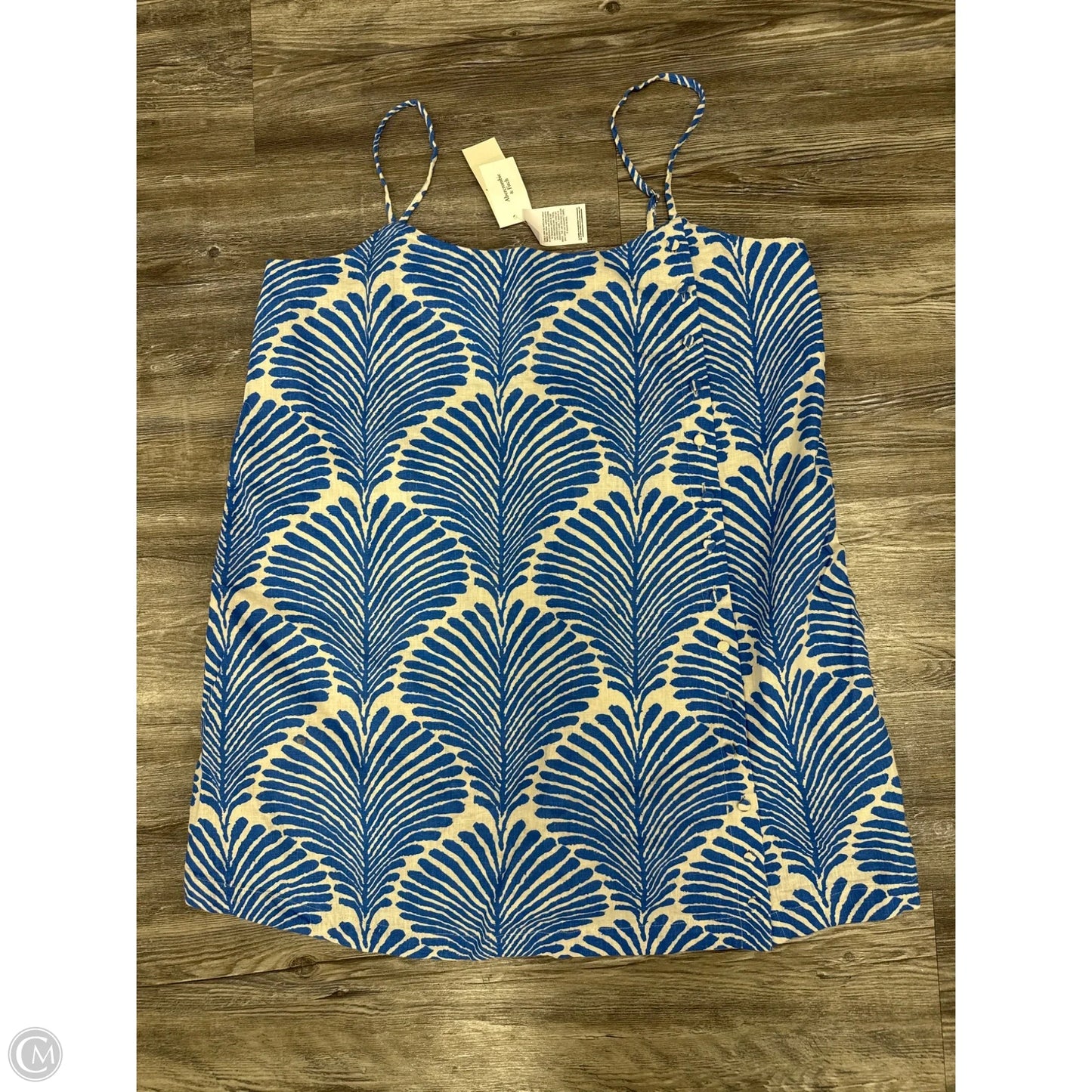 Romper By Abercrombie And Fitch In Blue & Cream, Size: Xl