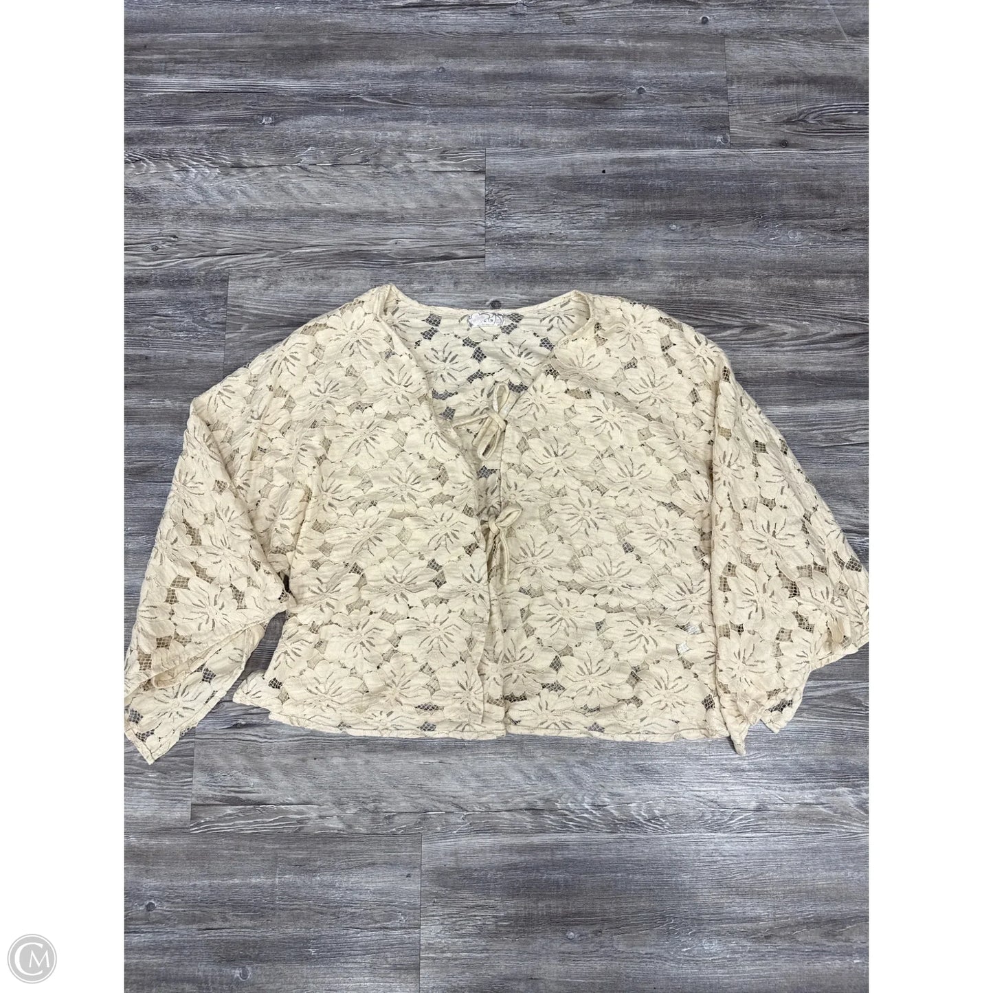 Top Long Sleeve By Free People In Cream, Size: Xl
