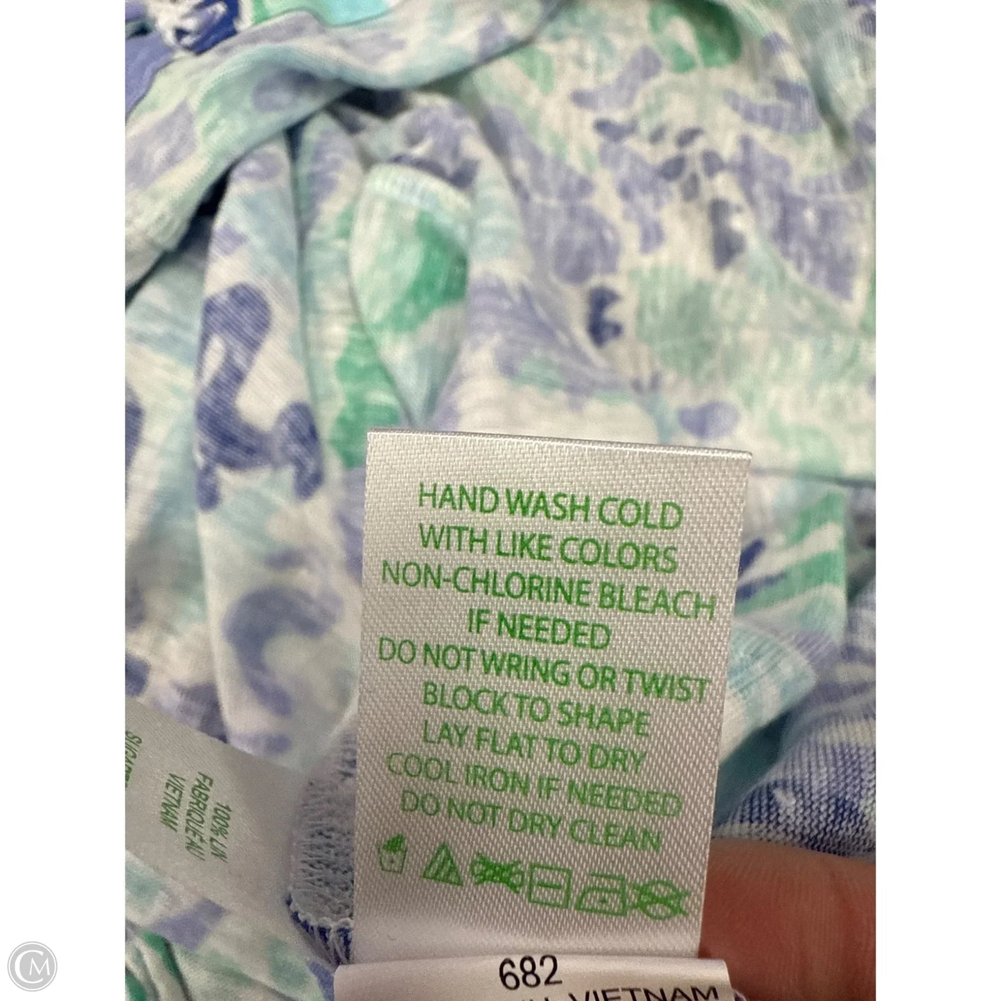 Dress Designer By Lilly Pulitzer In Blue & Green, Size: Xl