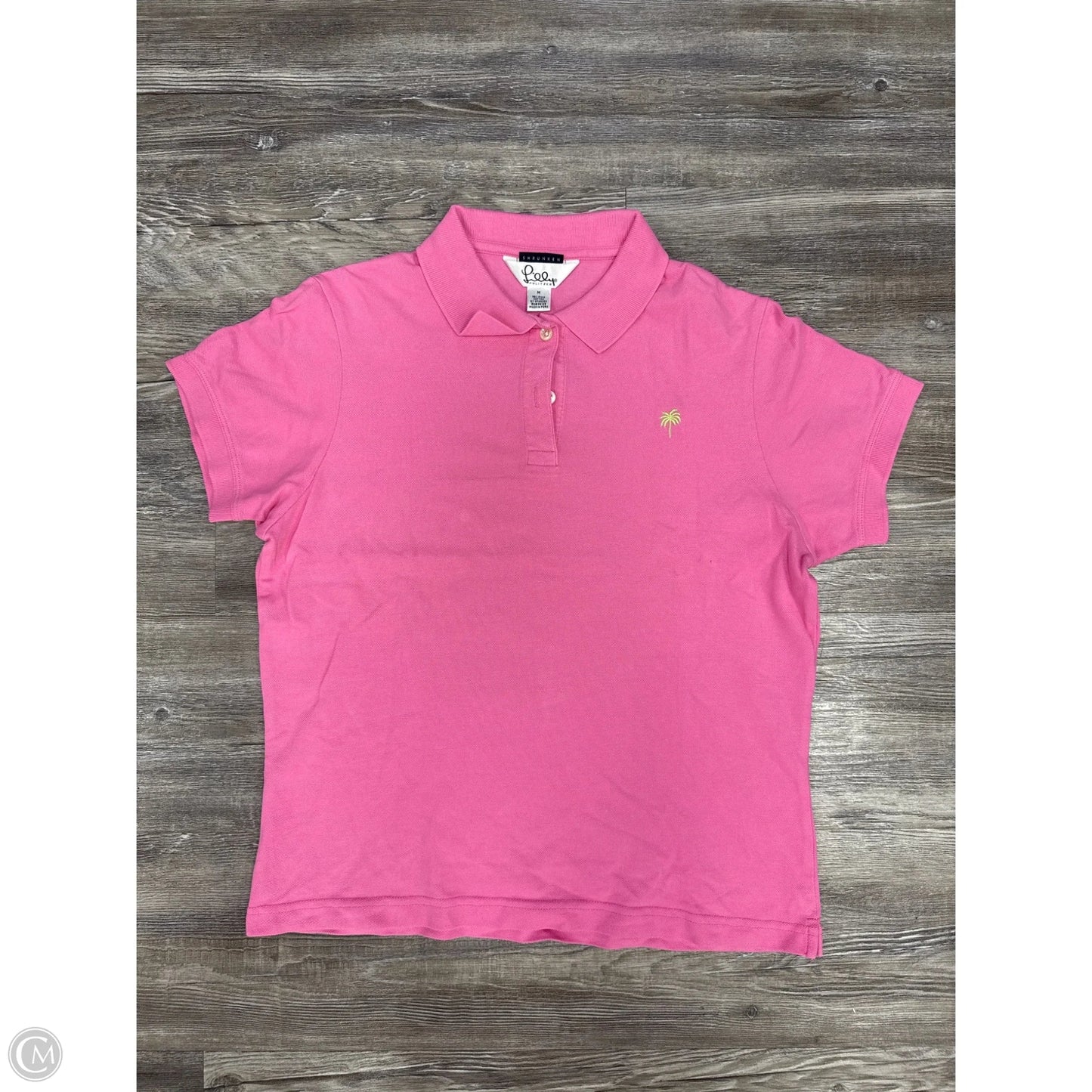 Top Short Sleeve Designer By Lilly Pulitzer In Pink, Size: M
