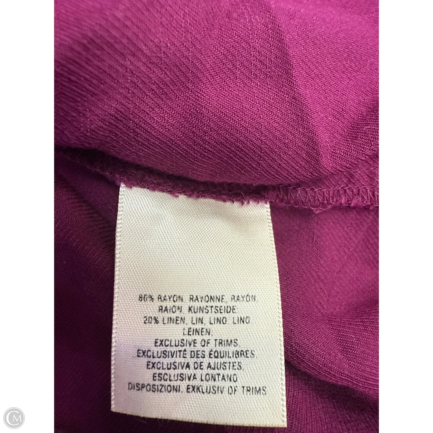 Top Short Sleeve By Maeve In Purple, Size: Xsp