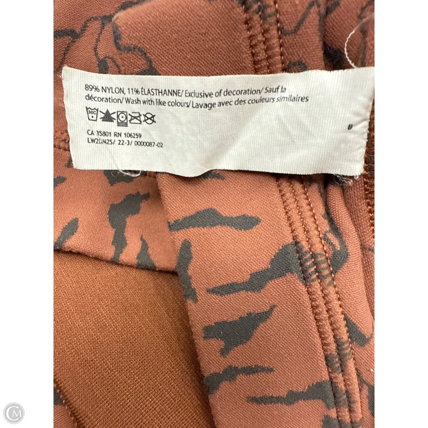 Athletic Bra By Lululemon In Brown & Grey, Size: 8