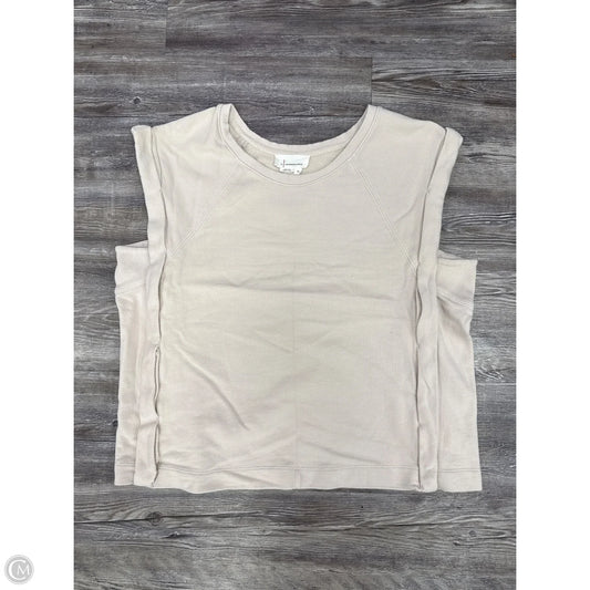 Top Short Sleeve By Anthropologie In Tan, Size: Xl