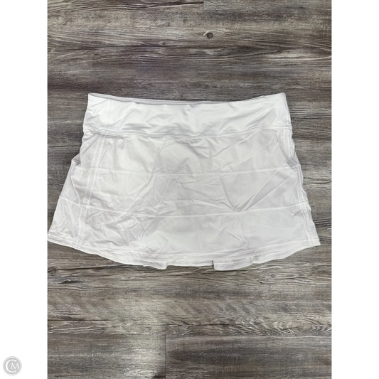 Athletic Skort By Lululemon In White, Size: 10