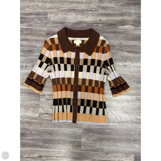 Sweater Short Sleeve By Maeve In Brown & Purple, Size: Xl