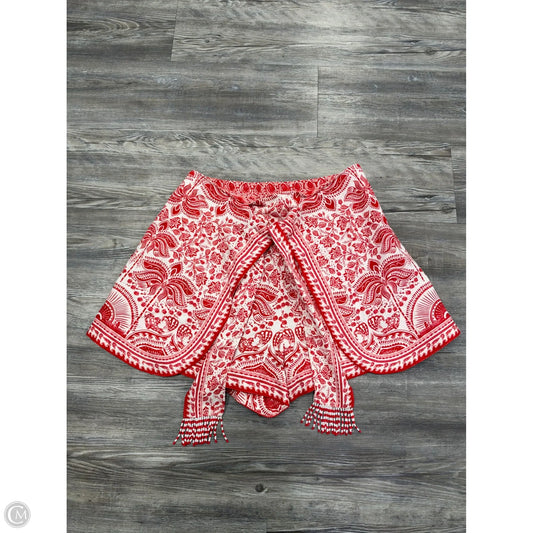 Shorts Designer By Farm Rio In Red & White, Size: M
