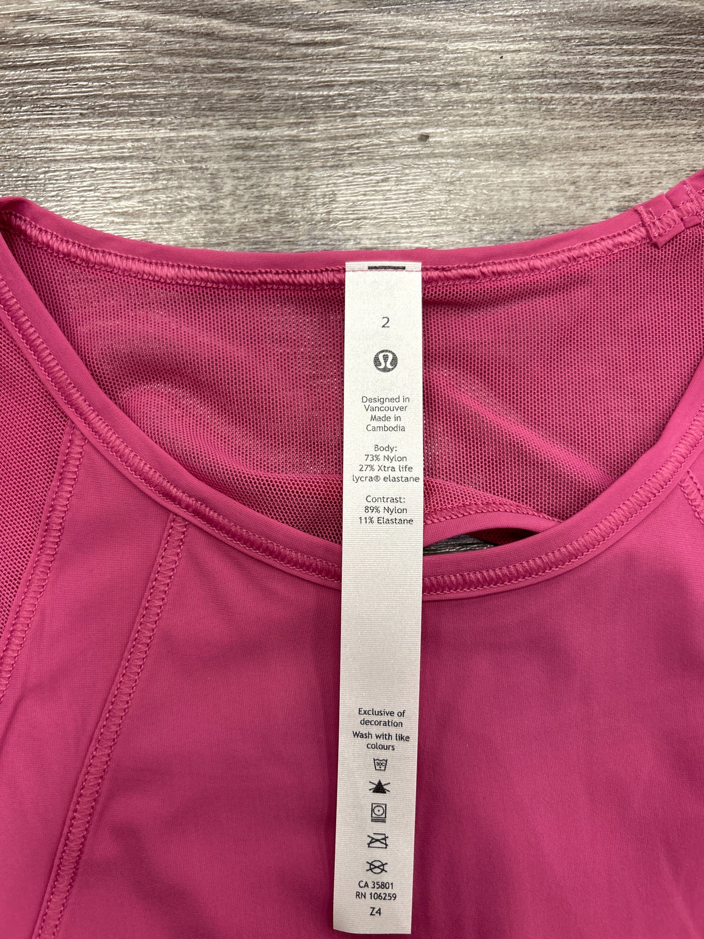 Athletic Tank Top By Lululemon In Pink, Size: 2