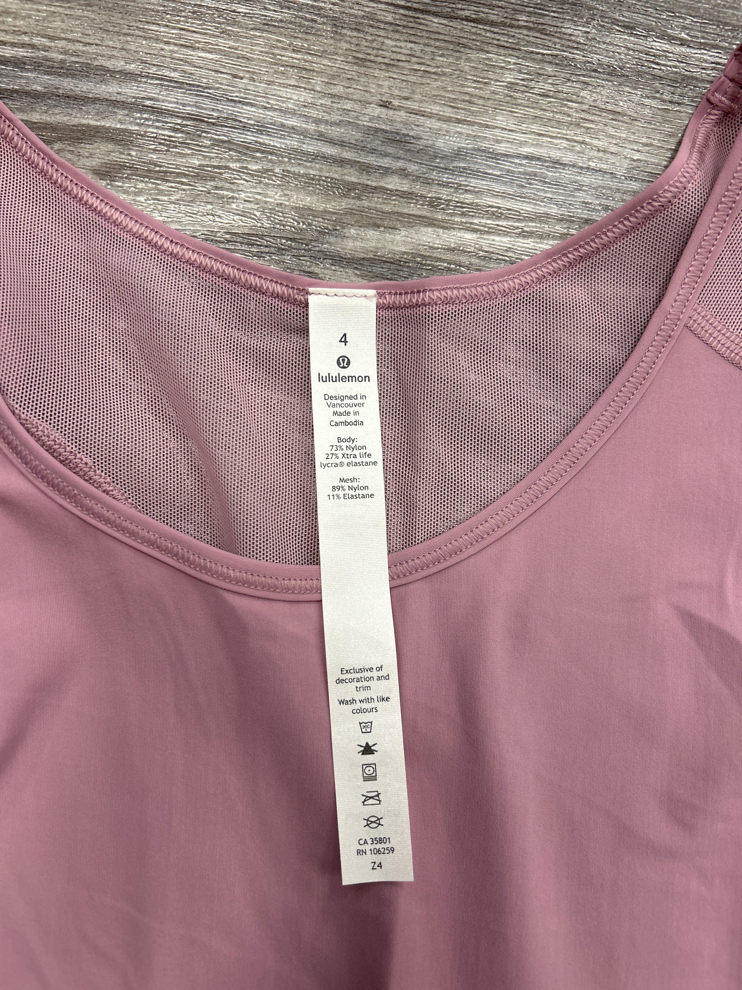 Athletic Tank Top By Lululemon In Pink, Size: 4