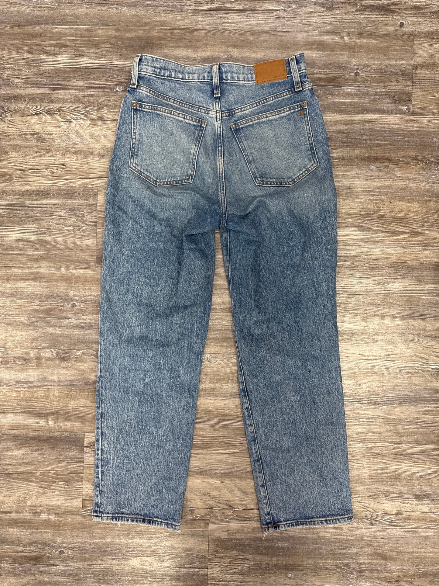 Jeans Straight By Madewell In Blue Denim, Size: 4