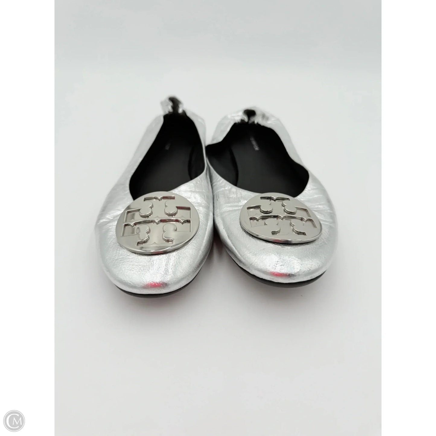 Shoes Designer By Tory Burch In Silver, Size: 8