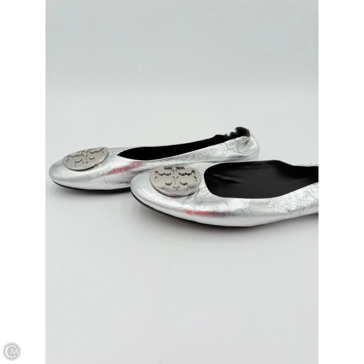 Shoes Designer By Tory Burch In Silver, Size: 8