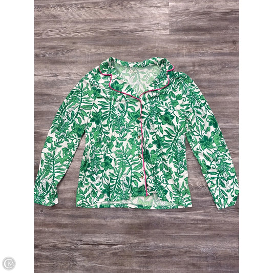 Pajamas Designer By Lilly Pulitzer In Green & White, Size: Xxl