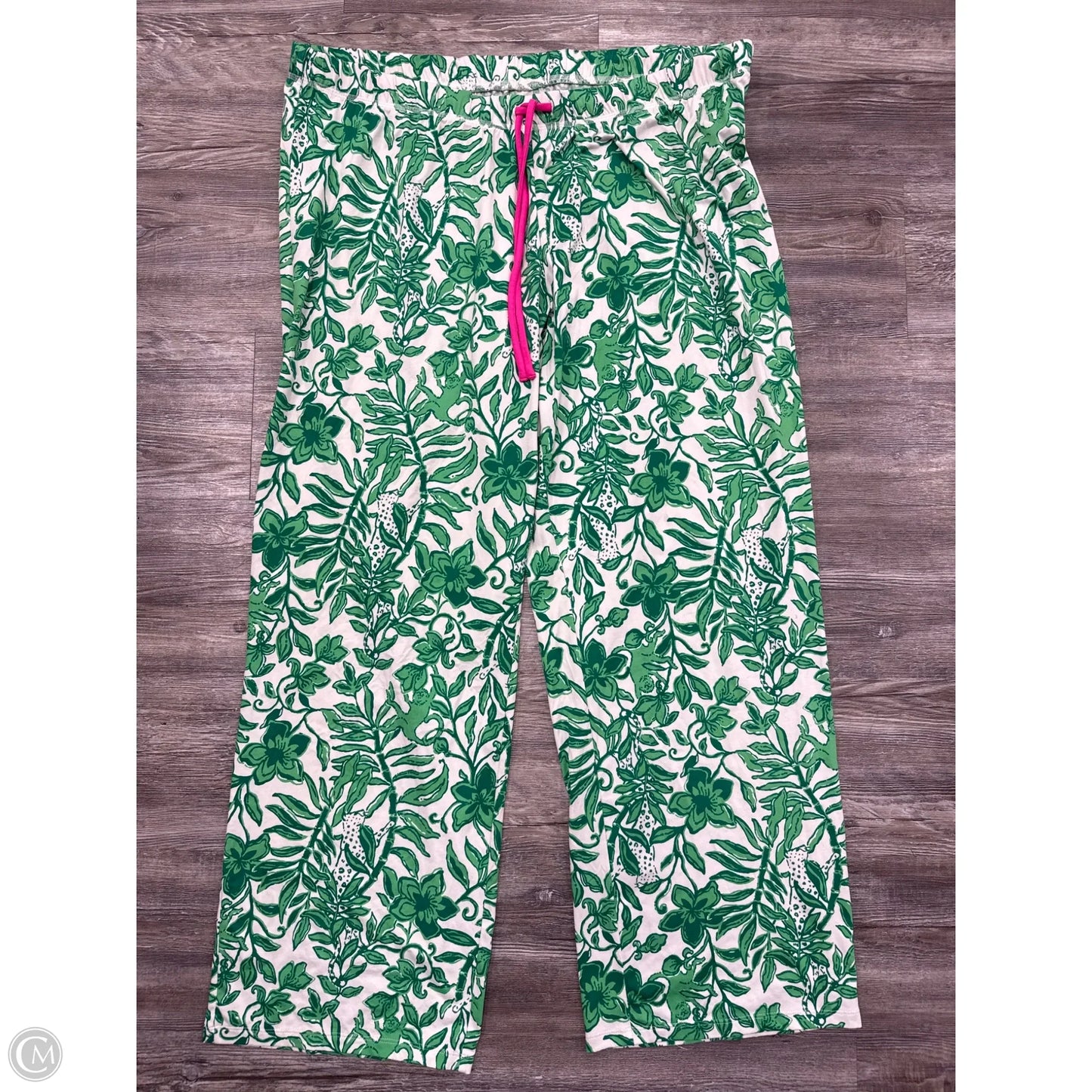Pajamas Designer By Lilly Pulitzer In Green & White, Size: Xxl