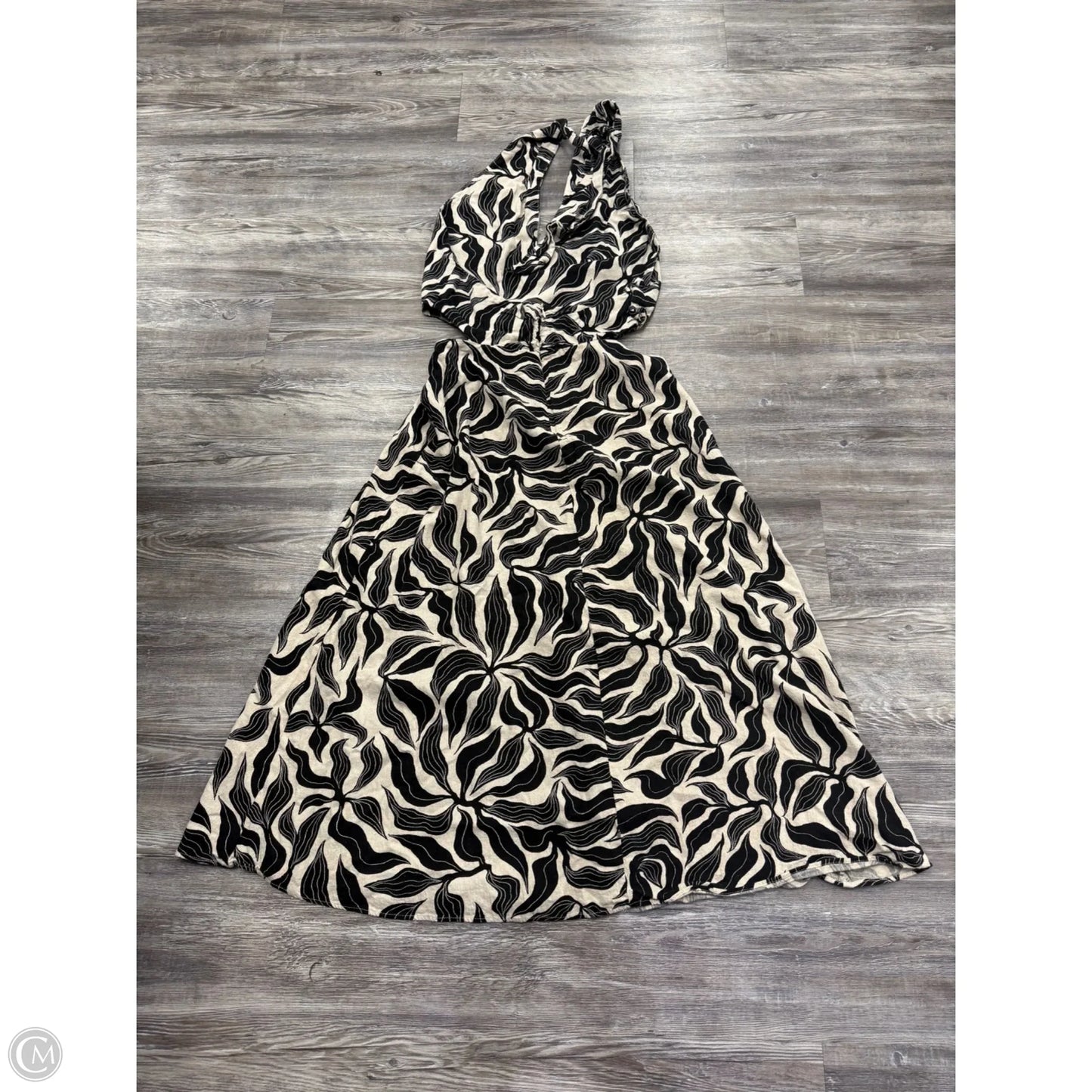 Dress Casual Maxi By Zara In Black & Cream, Size: Xl