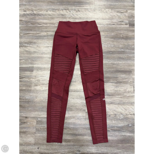 Athletic Leggings By Alo In Red, Size: S