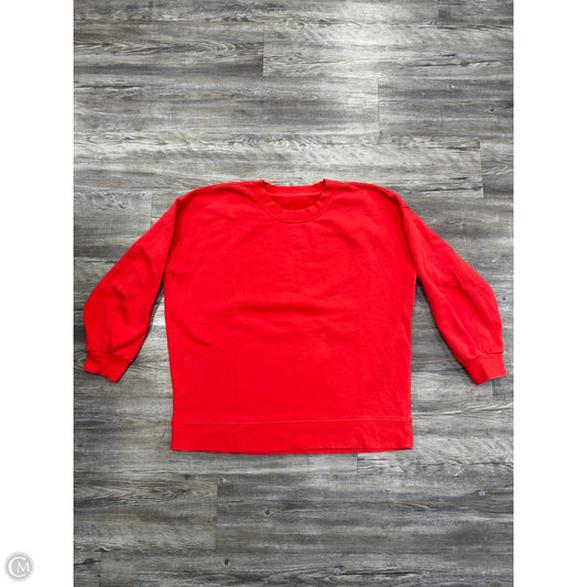 Athletic Sweatshirt Crewneck By Lululemon In Orange, Size: Xl