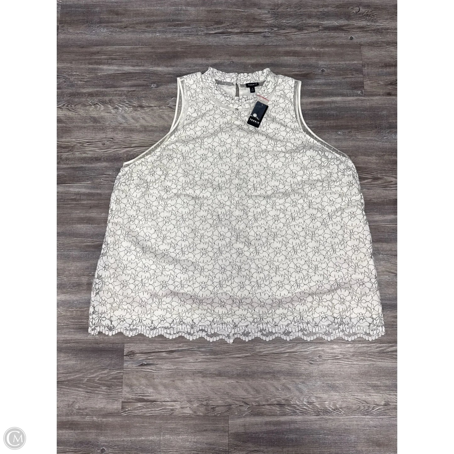 Top Sleeveless By Torrid In White, Size: 4x