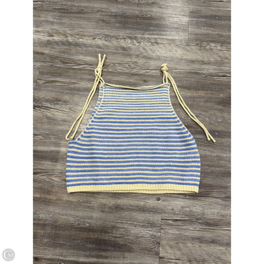 Top Sleeveless By Free People In Blue & Cream, Size: L