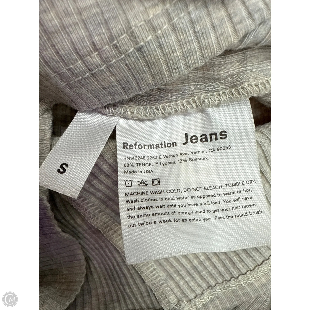 Top Long Sleeve Basic By Reformation In Beige, Size: S