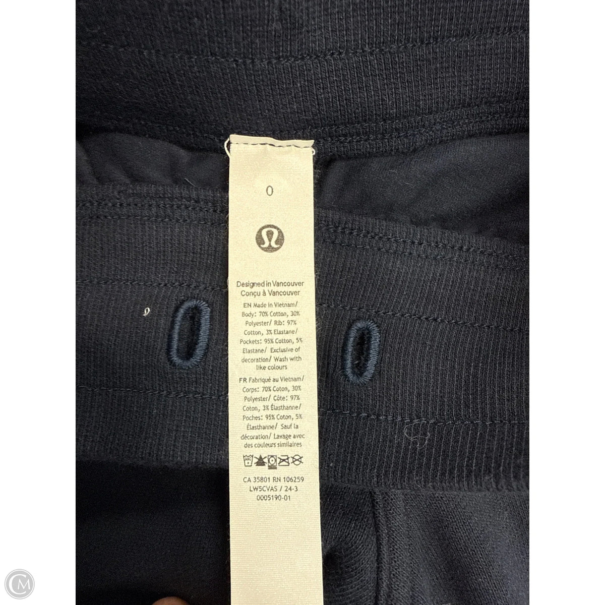 Athletic Pants By Lululemon In Navy, Size: 0