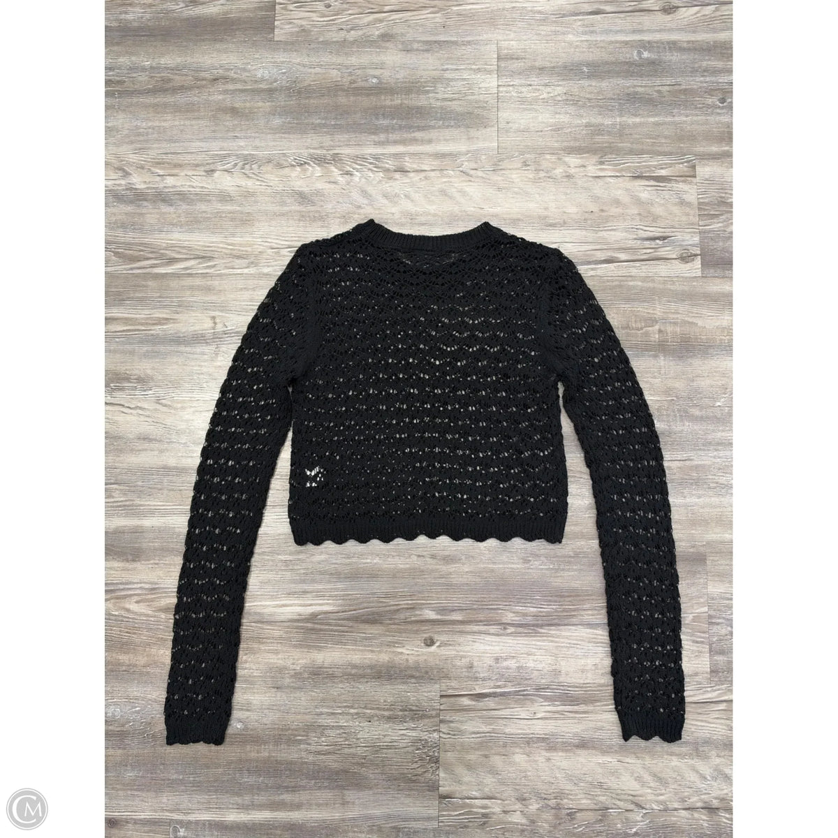 Top Long Sleeve By Miou Muse In Black, Size: S