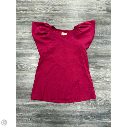 Top Short Sleeve By Nation In Pink, Size: Xs