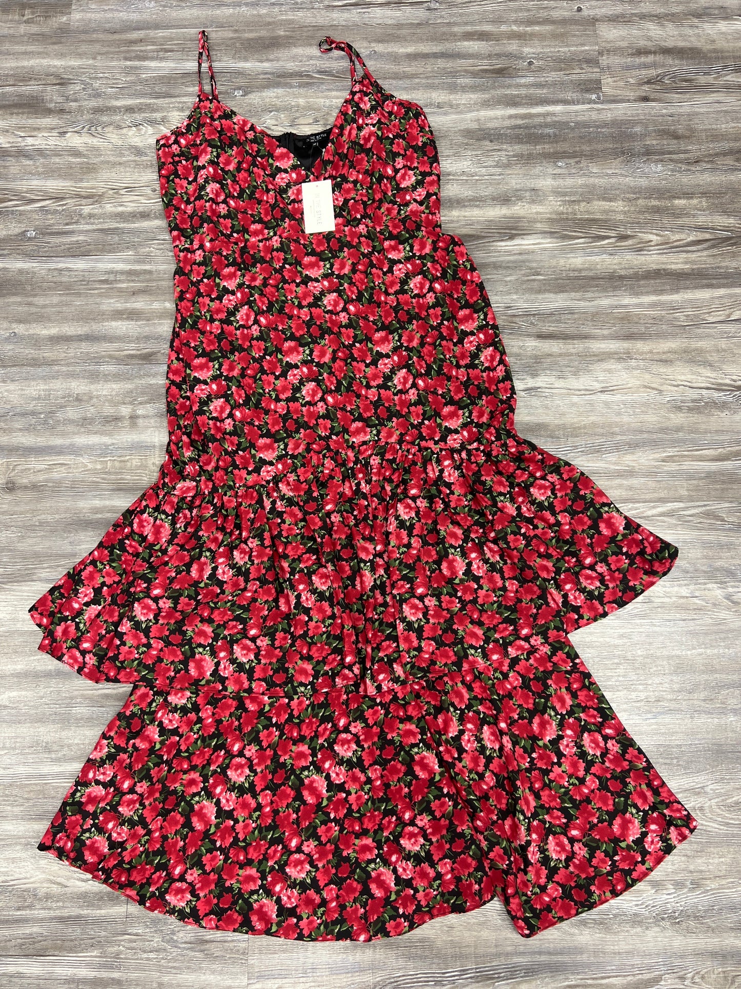 Floral Print Dress Party Long In The Style, Size 2x