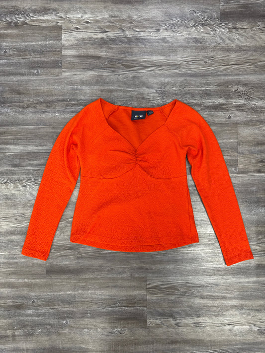 Top Long Sleeve Basic By Maeve In Orange, Size: L