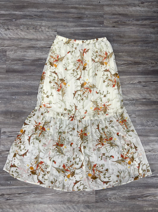 Floral Print Skirt Maxi Bobeau, Size L