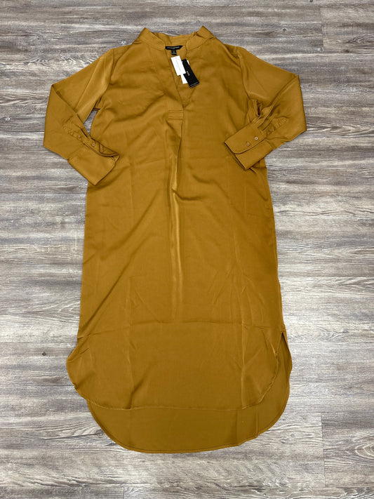 Dress Casual Midi By Banana Republic In Mustard, Size: Xs