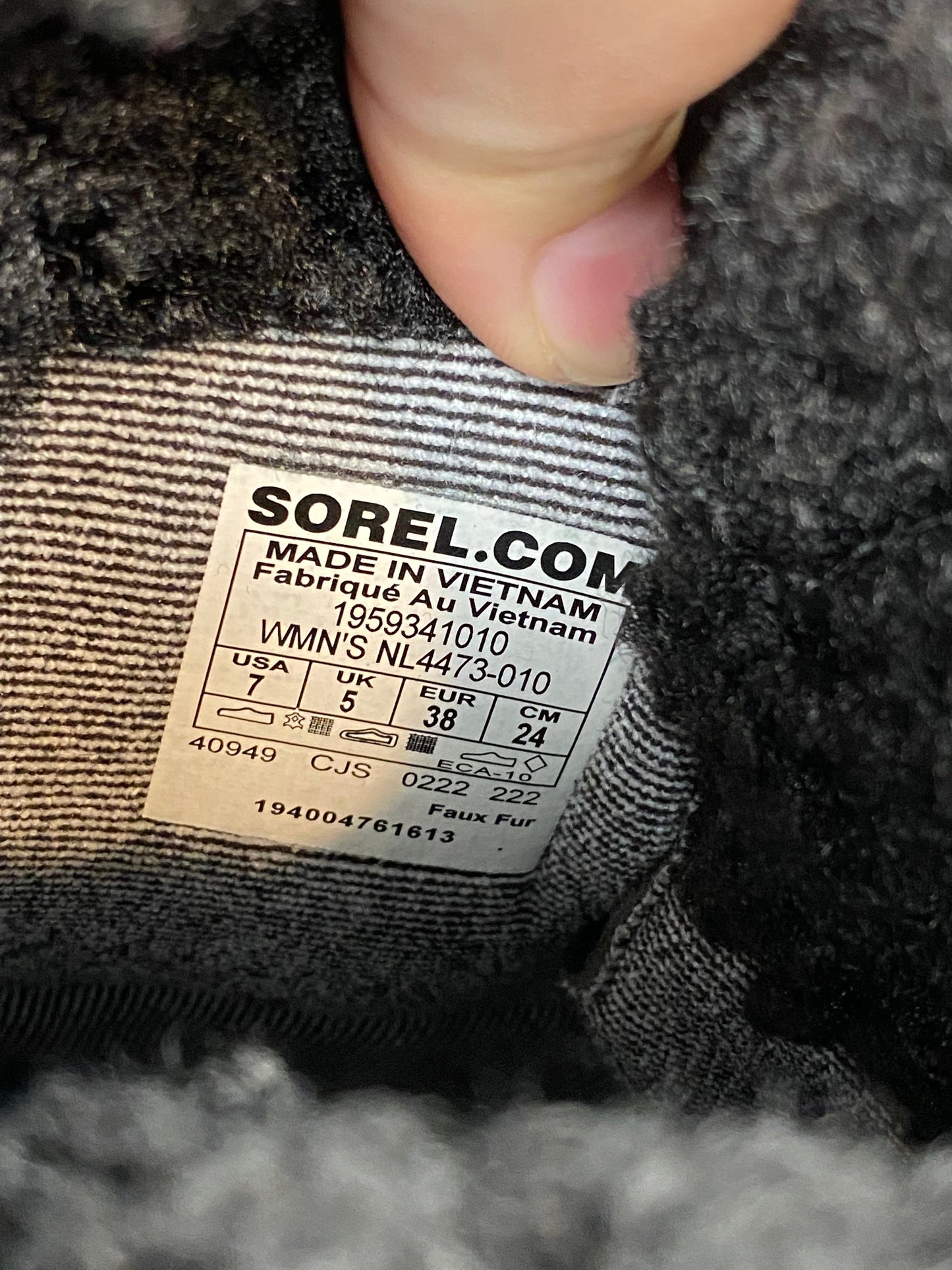 Boots Snow By Sorel In Black & Grey, Size: 7