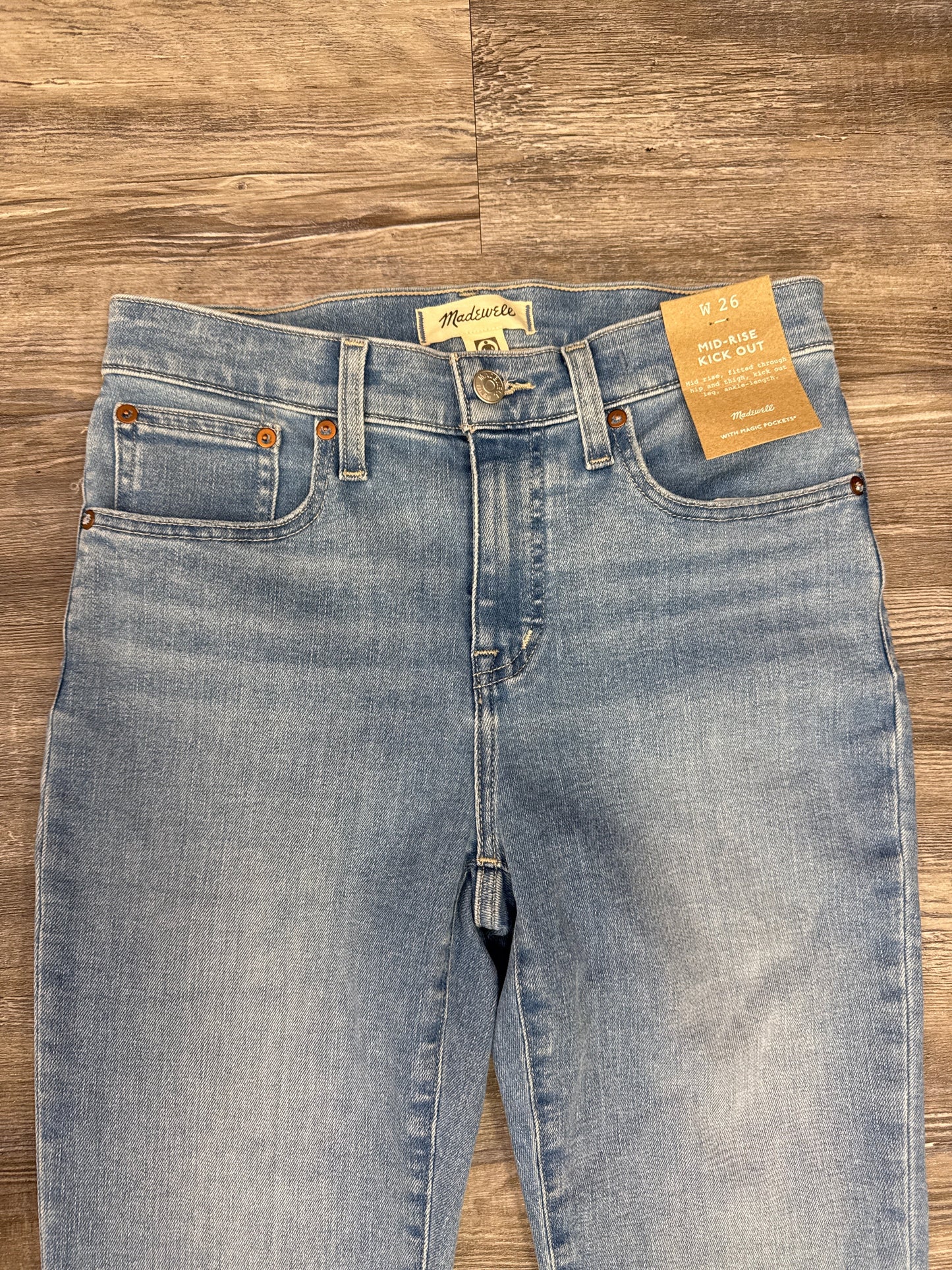 Jeans Straight By Madewell In Blue Denim, Size: 2