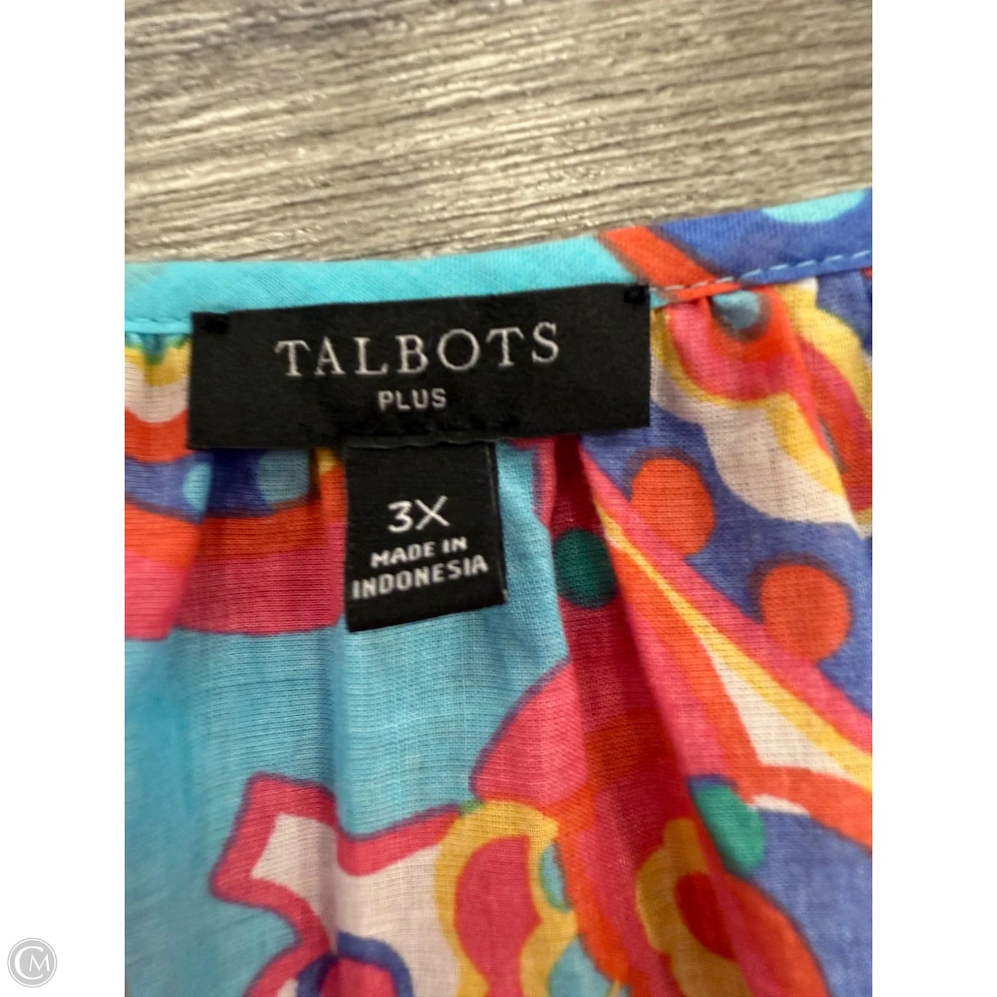 Top Long Sleeve By Talbots In Multi-colored, Size: 3x