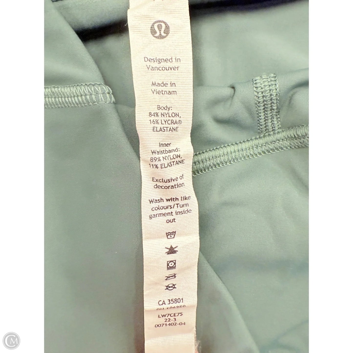 Athletic Shorts By Lululemon In Green, Size: 14