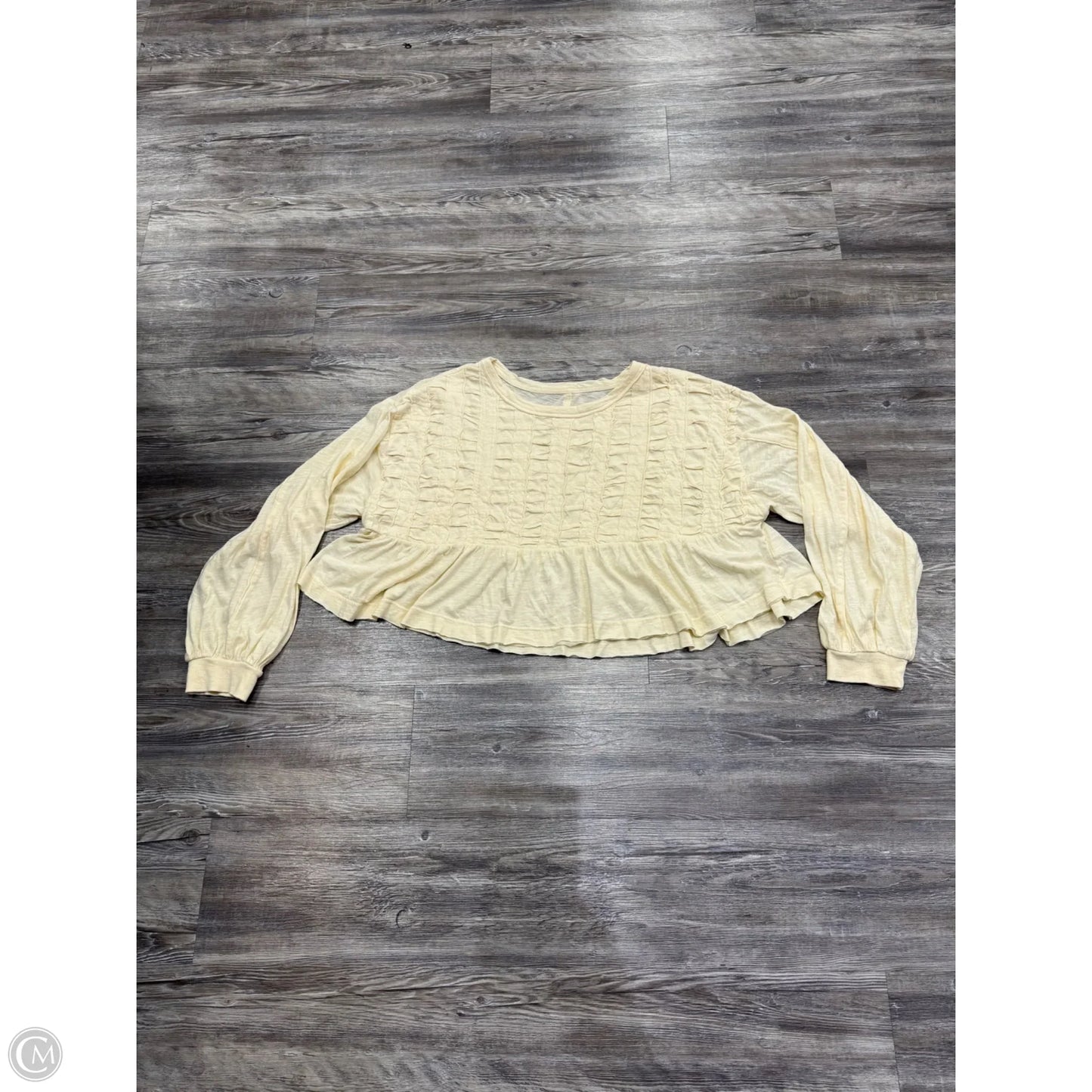Top Long Sleeve By Pilcro In Cream, Size: M