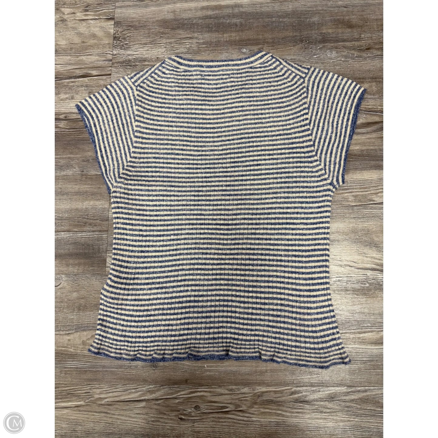 Top Short Sleeve Basic By J. Crew In Striped Pattern, Size: Xl