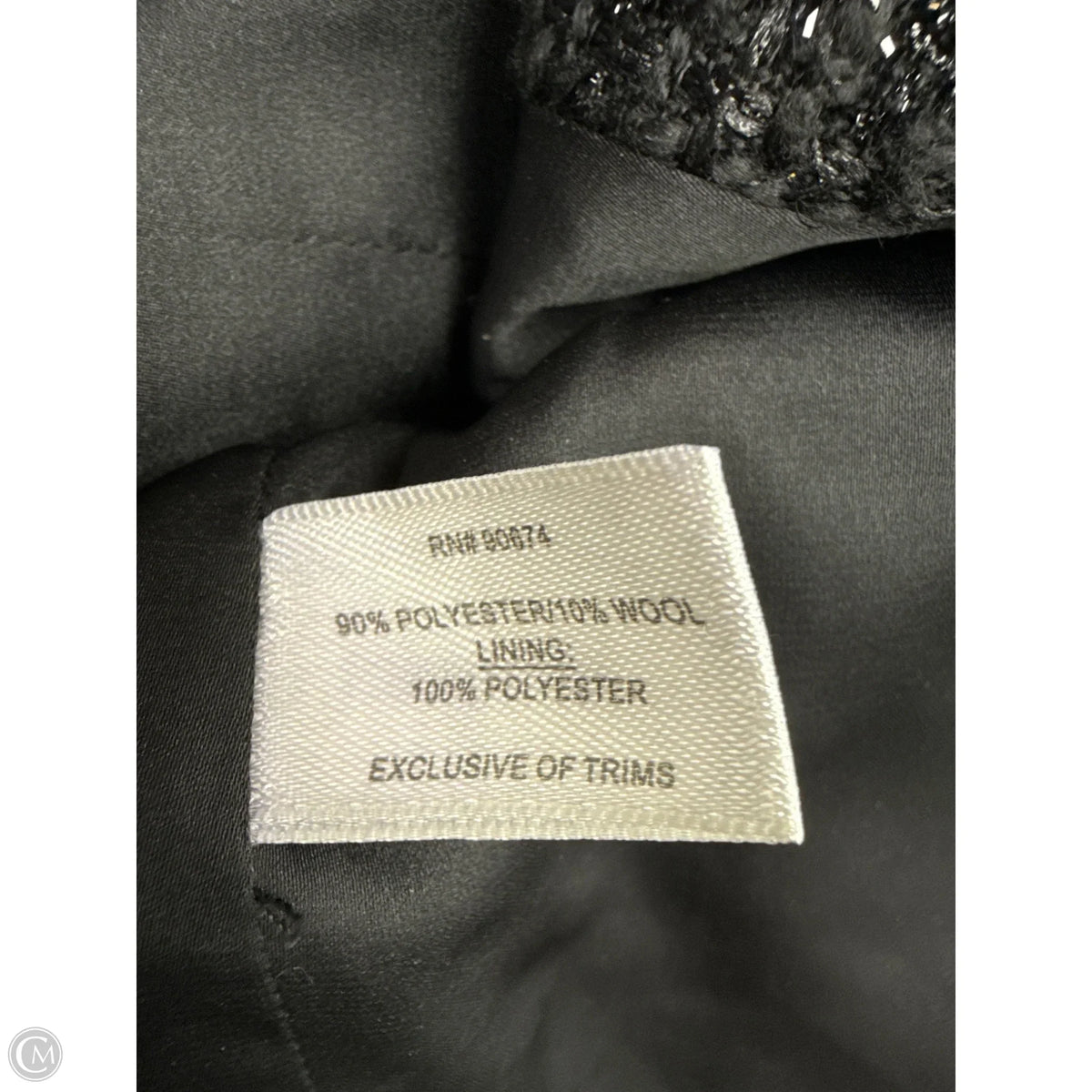 Blazer By Boston Proper In Black & Silver, Size: 0