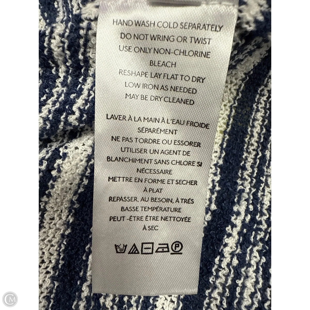 Top Long Sleeve Basic By Free People In Blue & White, Size: Xs