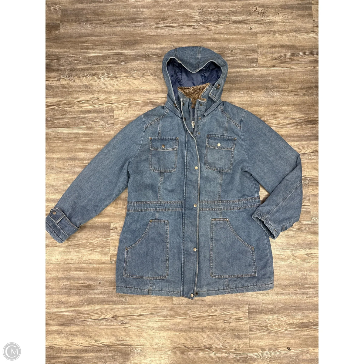 Jacket Denim By Northstyle In Blue Denim, Size: 2x