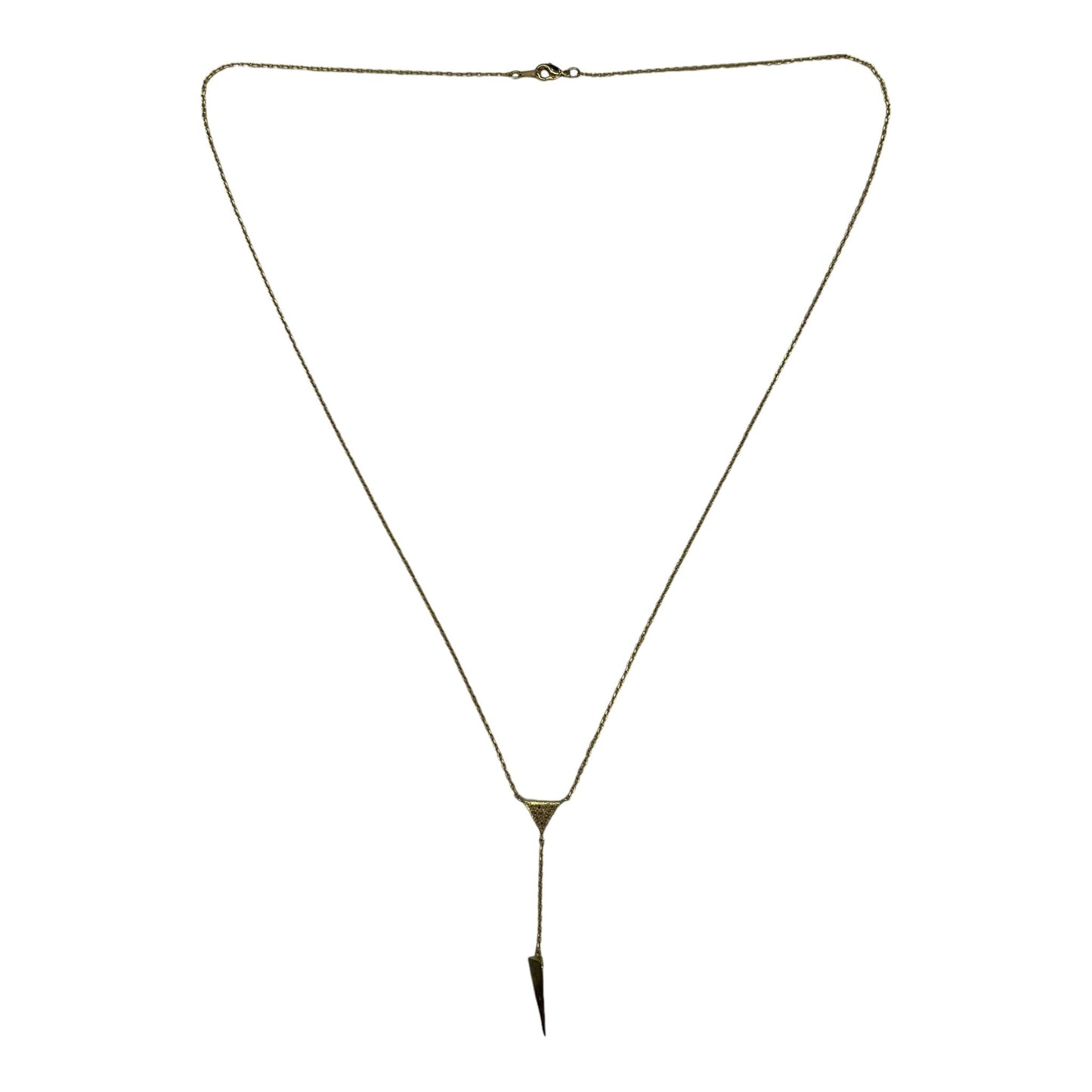 Necklace Lariat & Y-Drop By Cmf In Gold