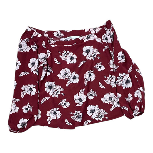 Top Ls By Haute Monde In Maroon, Size:M