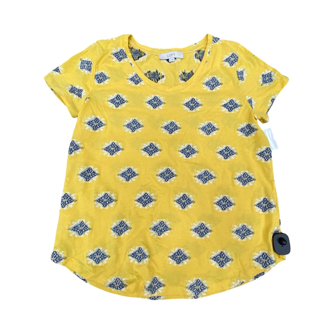 Top Ss By Loft In Yellow, Size:L