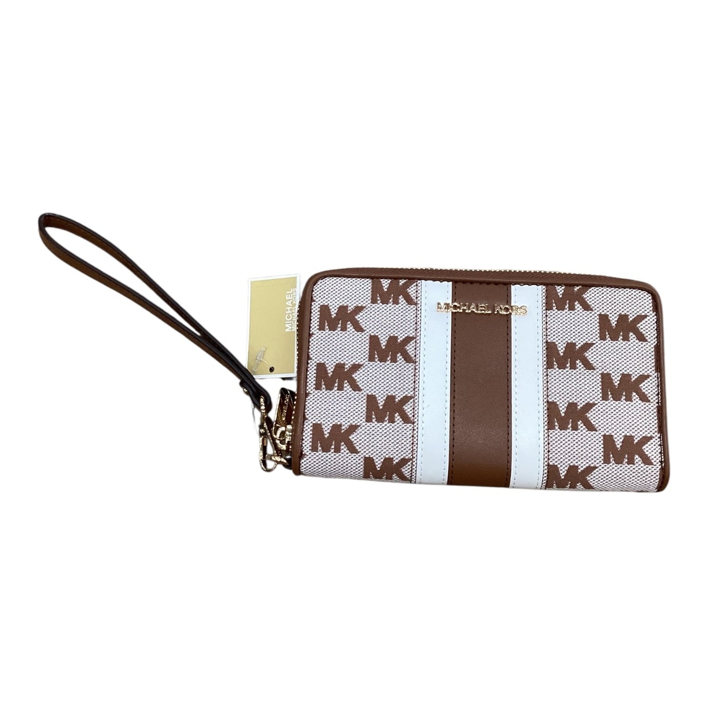 Wallet Designer By Michael Kors In Brown & White, Size:Medium