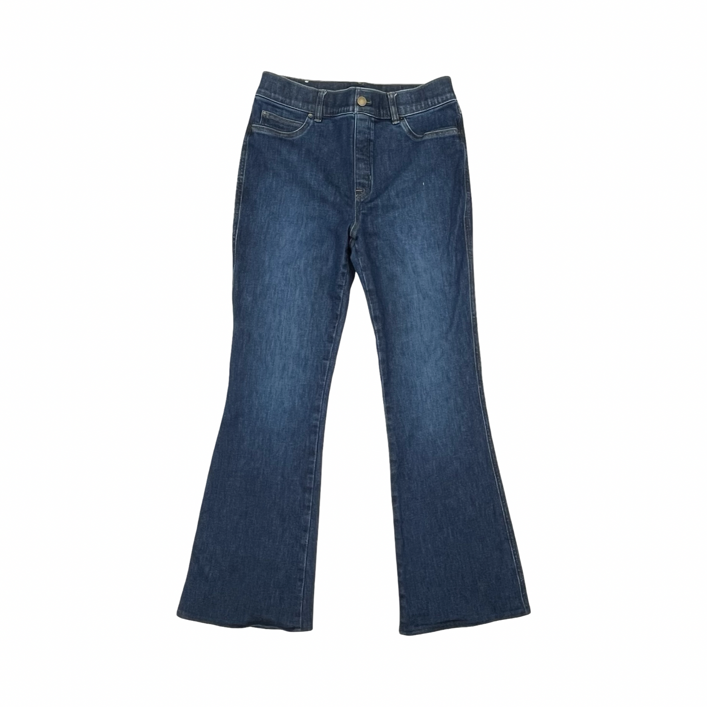Jeans Flared By Spanx In Blue Denim, Size:L